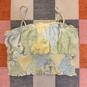 American Eagle Outfitters Floral Smocked Top